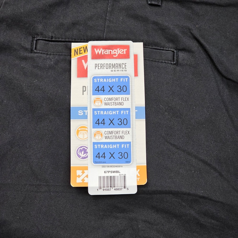 NEW Wrangler Mens 40W 30L Performance Series‎ Black Straight Fit Pants 67PSWBL - Picture 4 of 10
